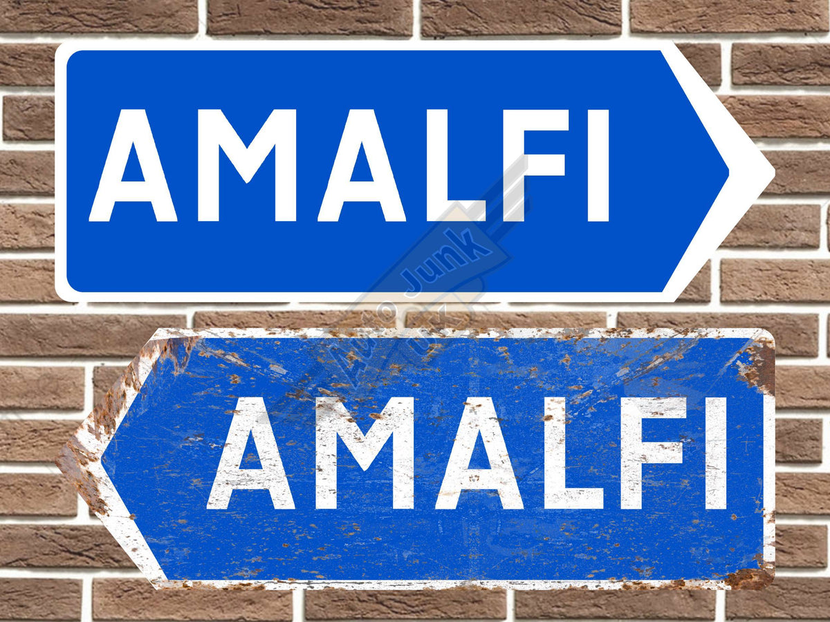 Amalfi Metal Road Sign