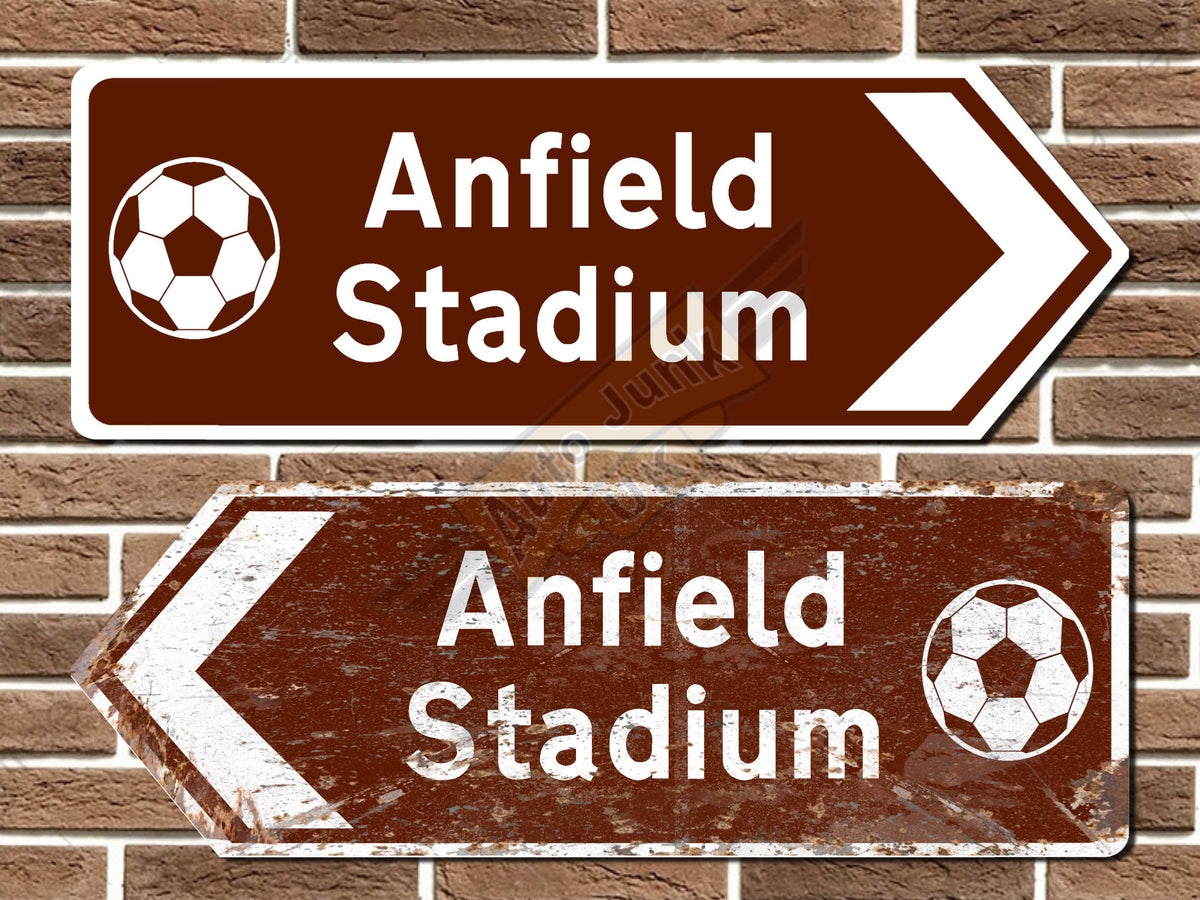 Anfield Stadium Football Metal Road Sign