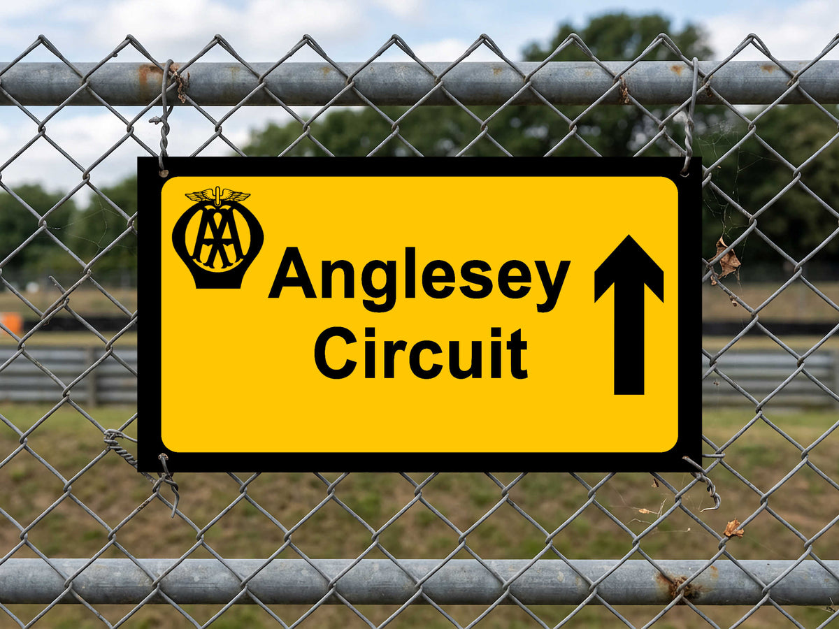 Anglesey Circuit AA Direction Street Sign