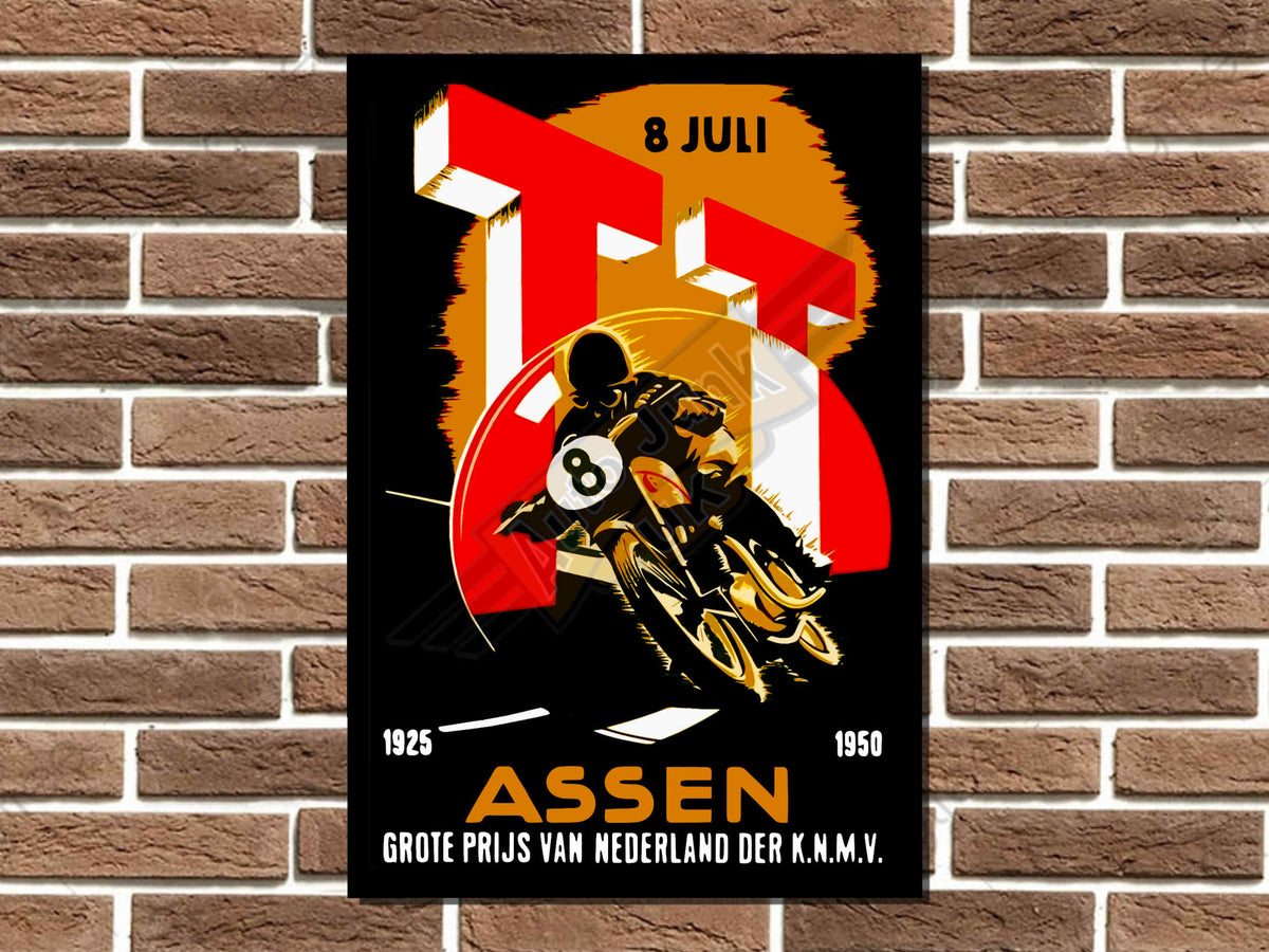 Assen TT Motorcycle Metal Sign