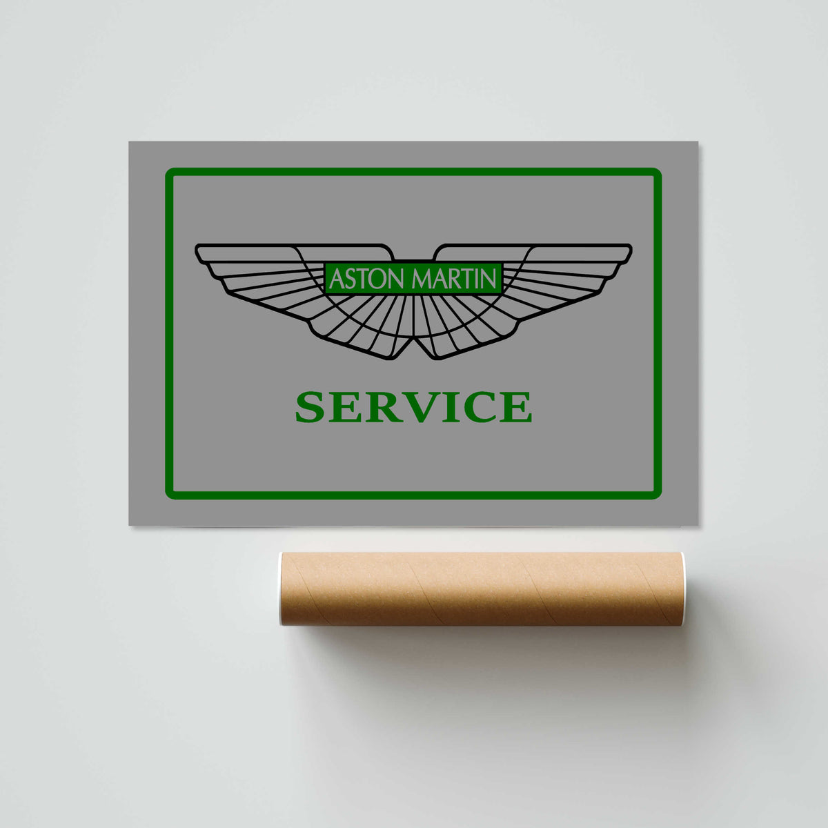 Aston Martin Service Paper Poster