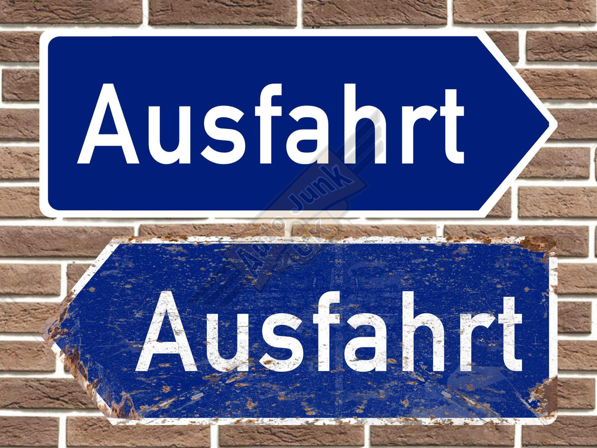 Ausfahrt Metal Road Sign