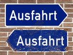 Ausfahrt Metal Road Sign
