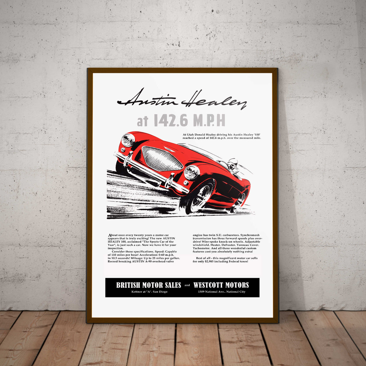 Austin Healey Paper Poster