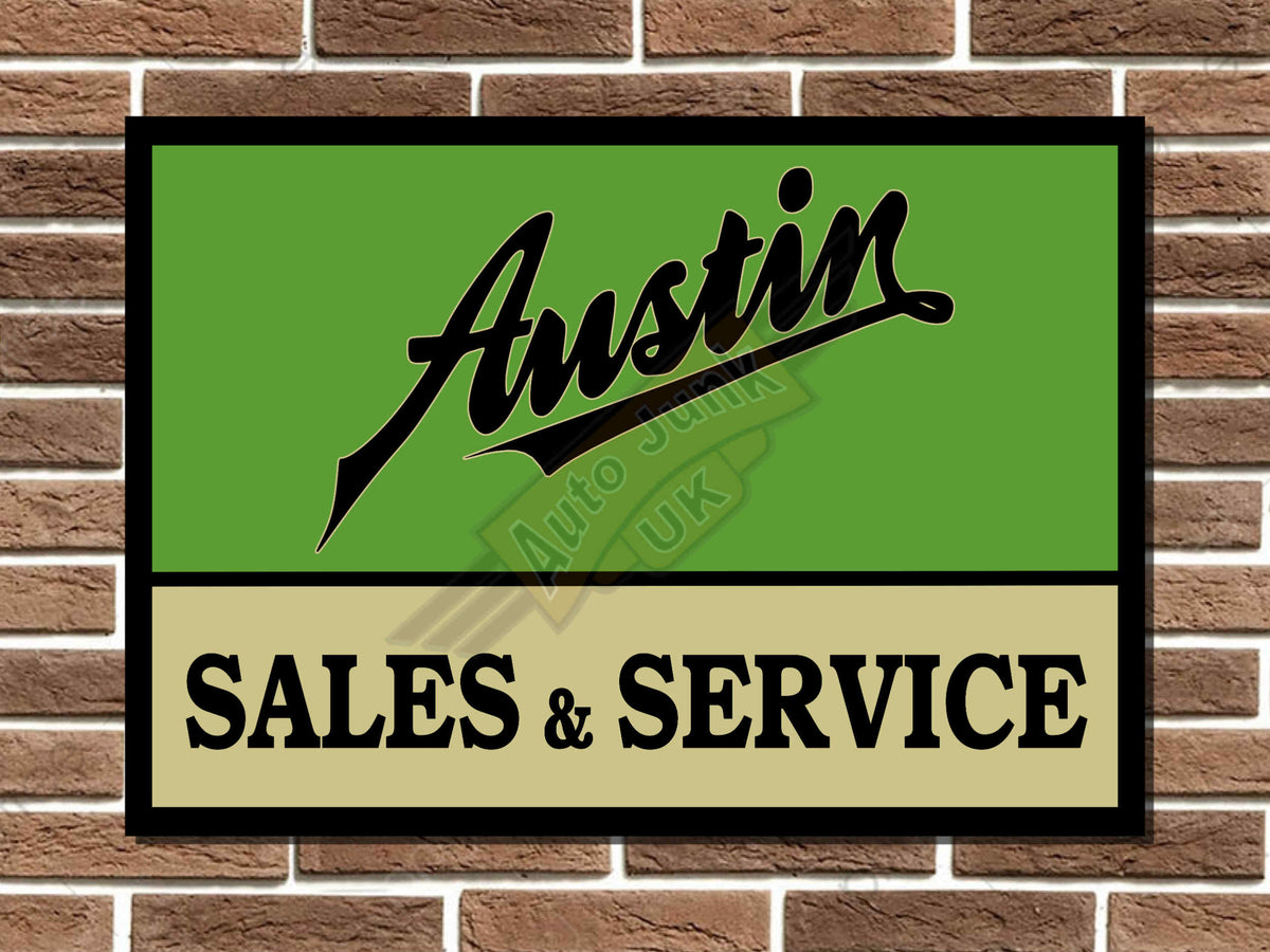 Austin Sales & Service Metal Sign