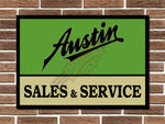 Austin Sales & Service Metal Sign