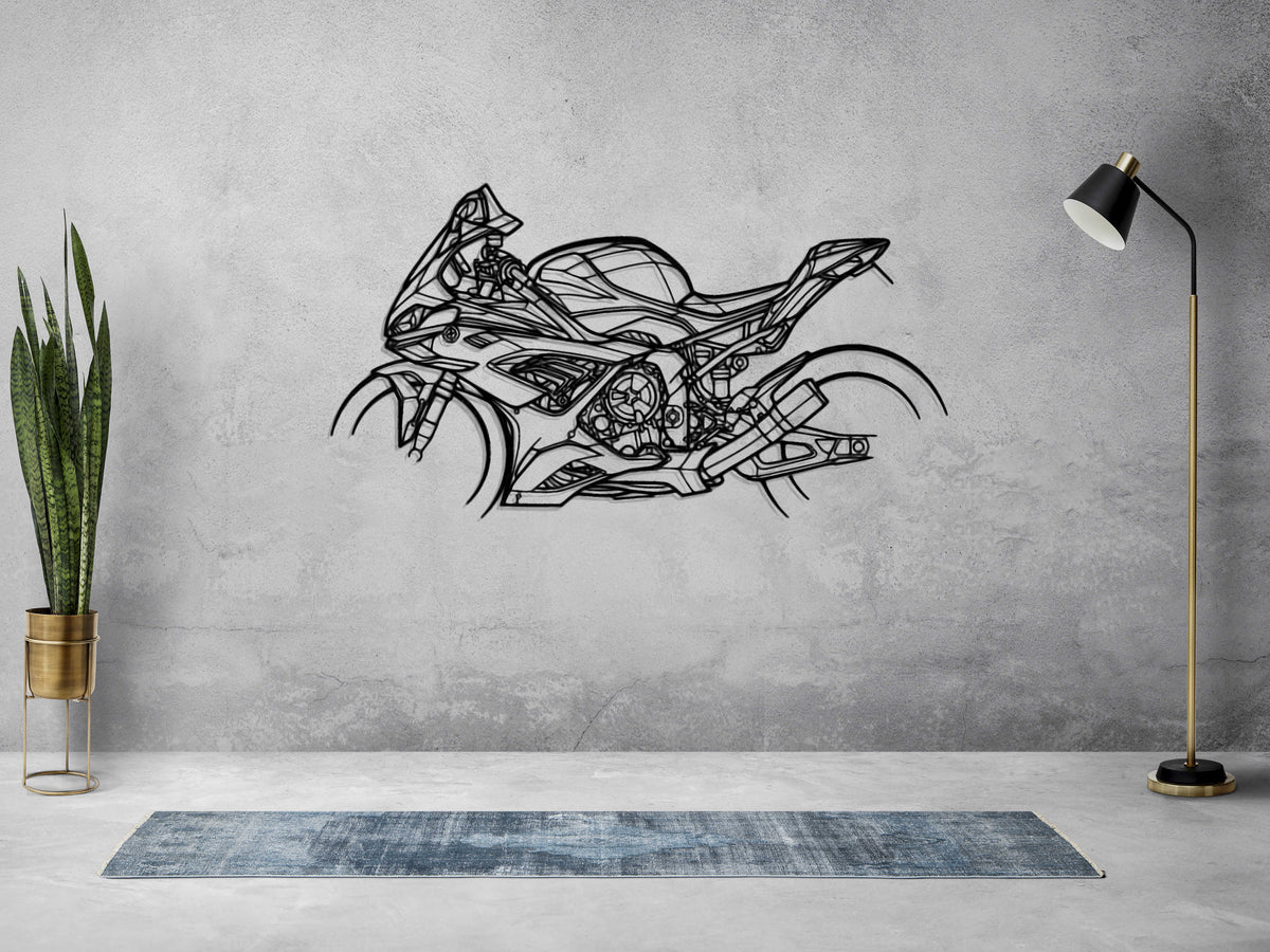 BMW S1000RR Silhouette Metal Wall Art