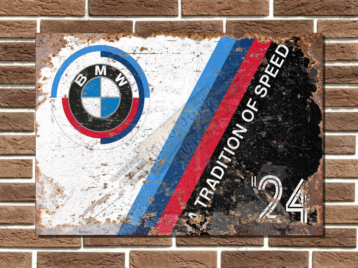BMW 50th Anniversary Metal Sign