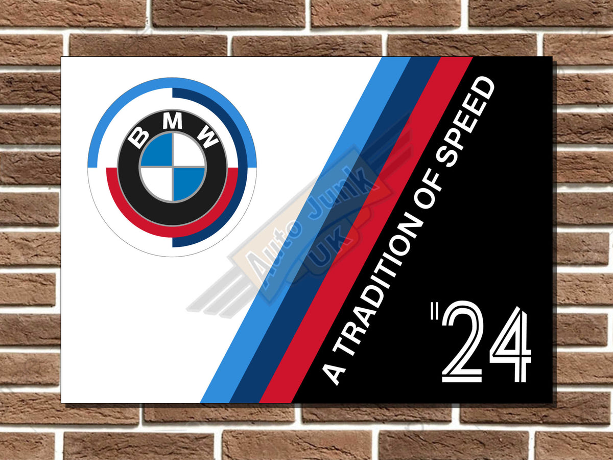 BMW 50th Anniversary Metal Sign