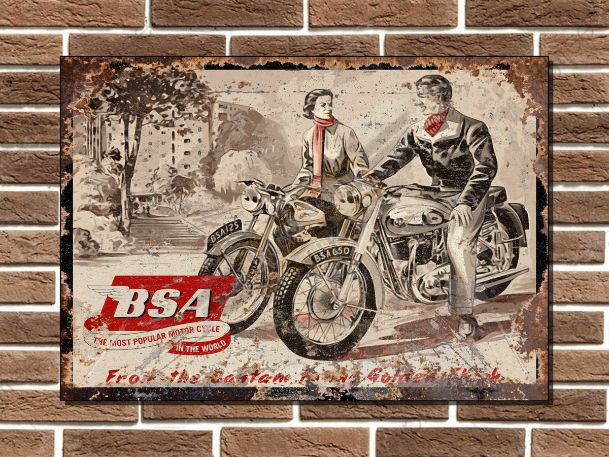 BSA The Most Popular Motorcycle Metal Sign