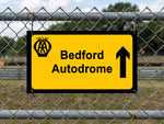 Bedford Autodrome AA Direction Street Sign