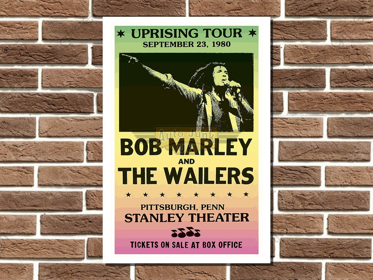Bob Marley Uprising Tour Metal Poster Sign