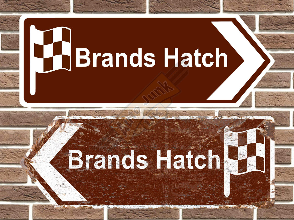 Brands Hatch Race Circuit Metal Road Sign