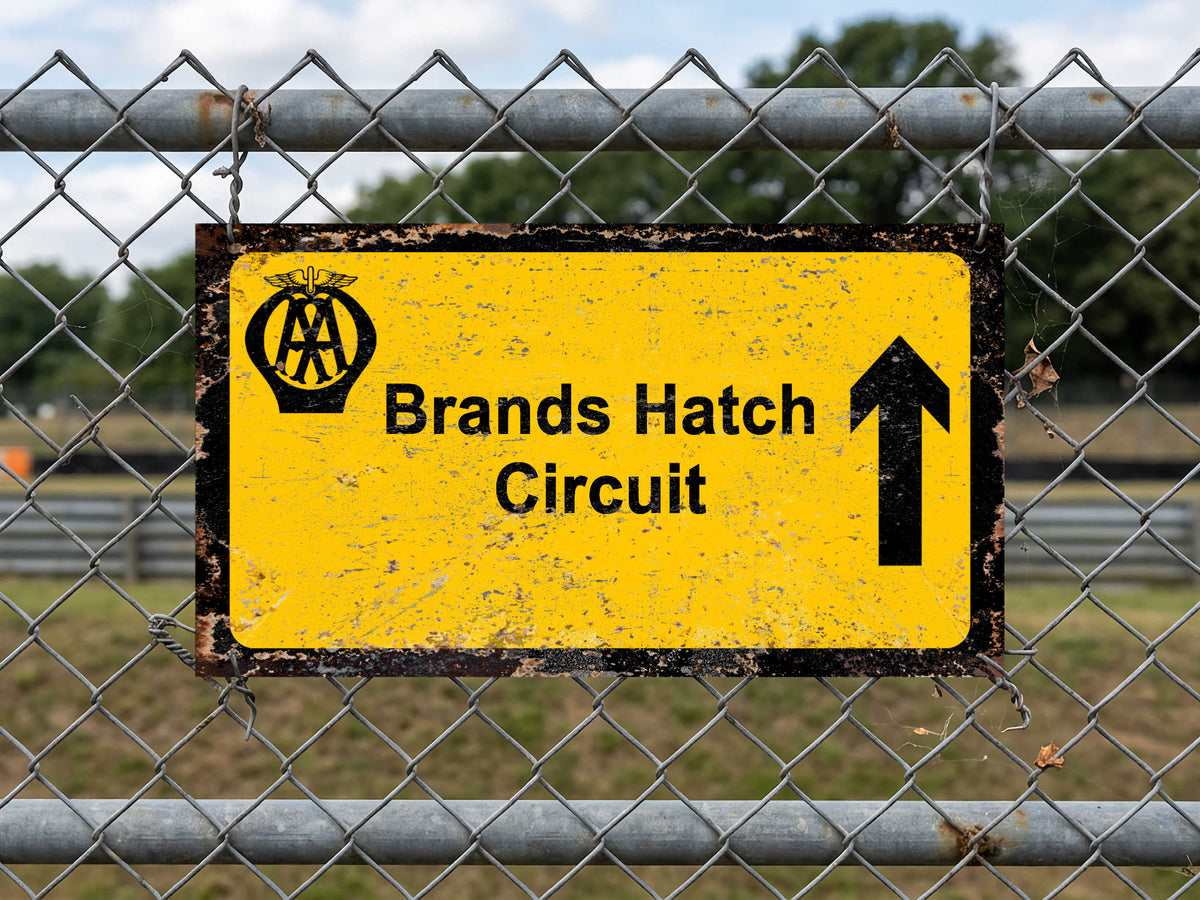 Brands Hatch AA Direction Street Sign