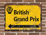 British Grand Prix AA Metal Sign