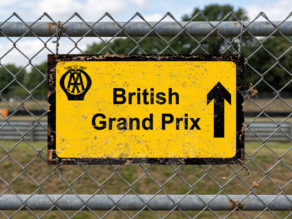 British Grand Prix AA Direction Street Sign