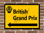 British Grand Prix AA Metal Sign