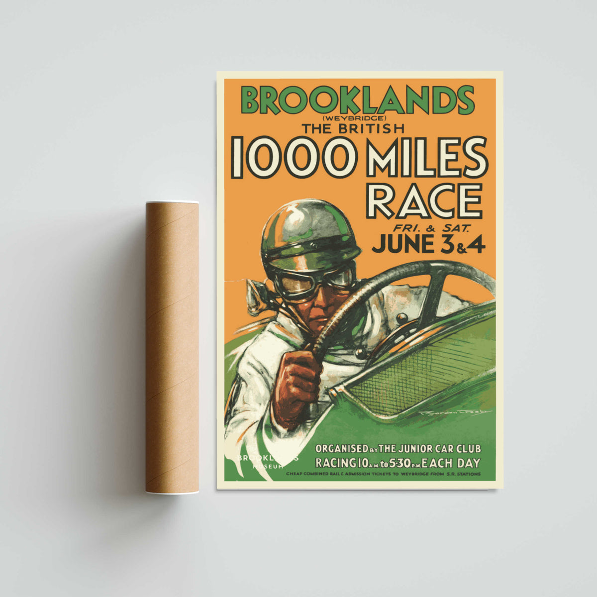 Brooklands 1000 Miles Race Paper Poster