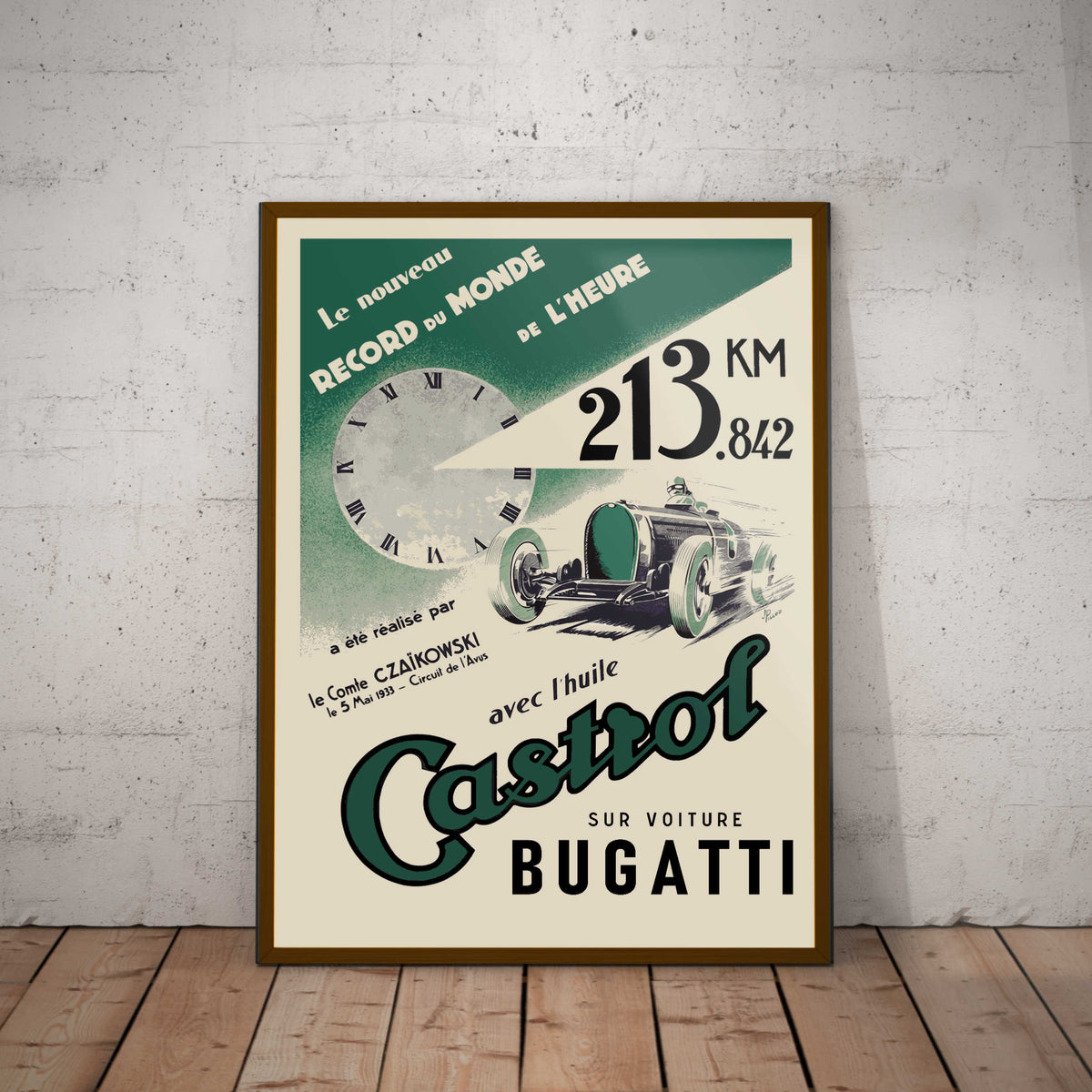 Bugatti Castrol Paper Poster