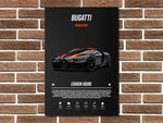 Bugatti Chiron Metal Poster Print