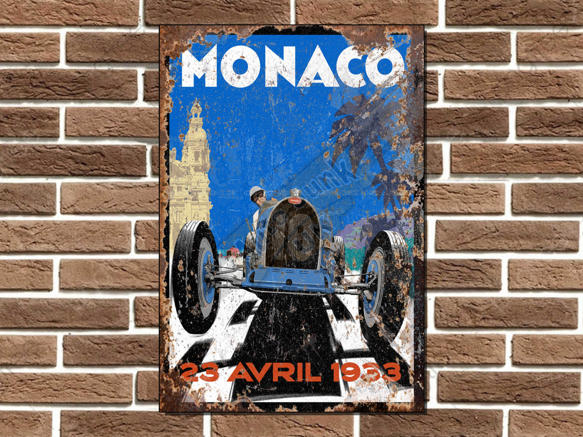 Bugatti Art Deco Style Metal Sign