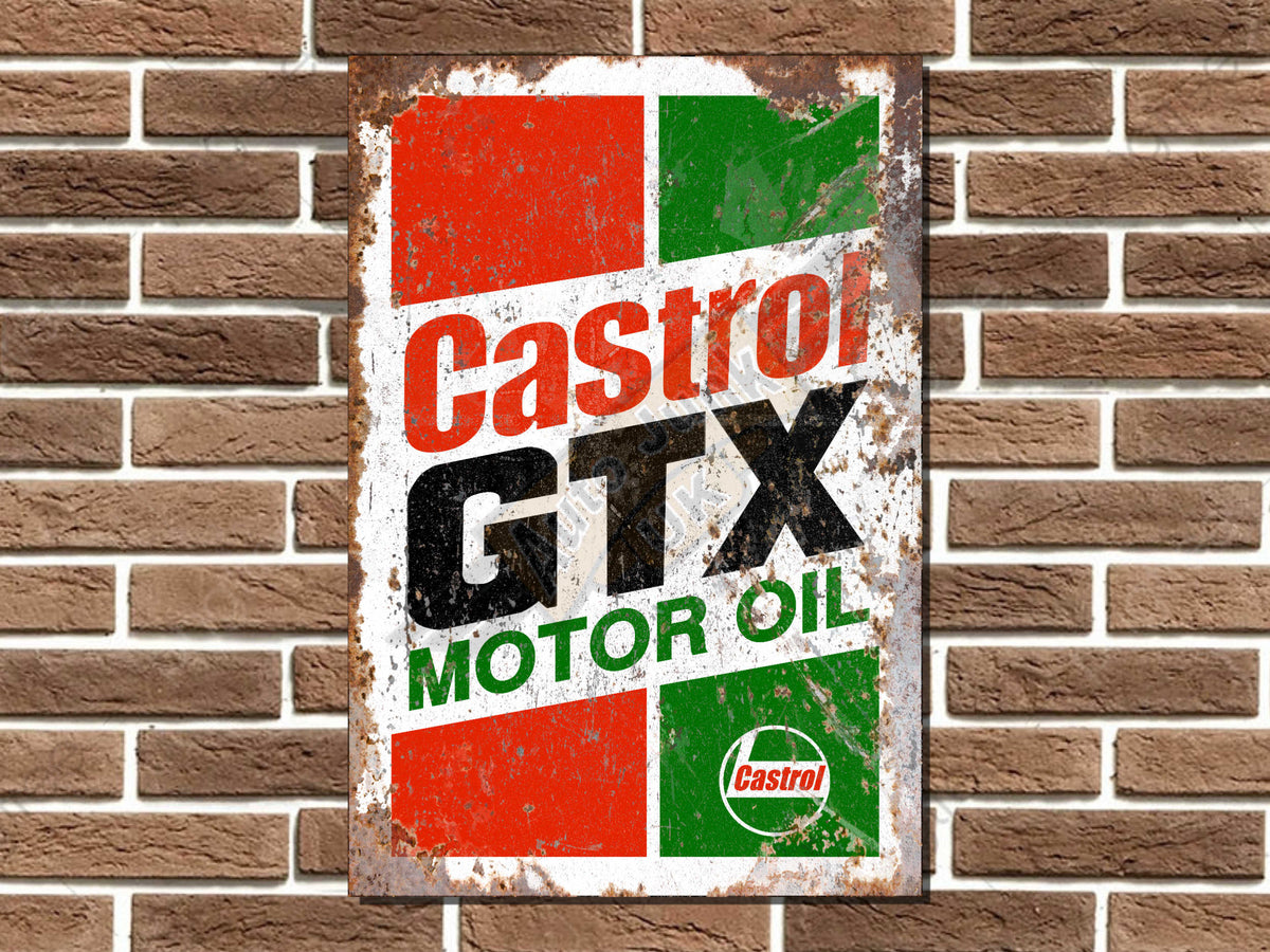 Castrol GTX Motor Oil Metal Sign
