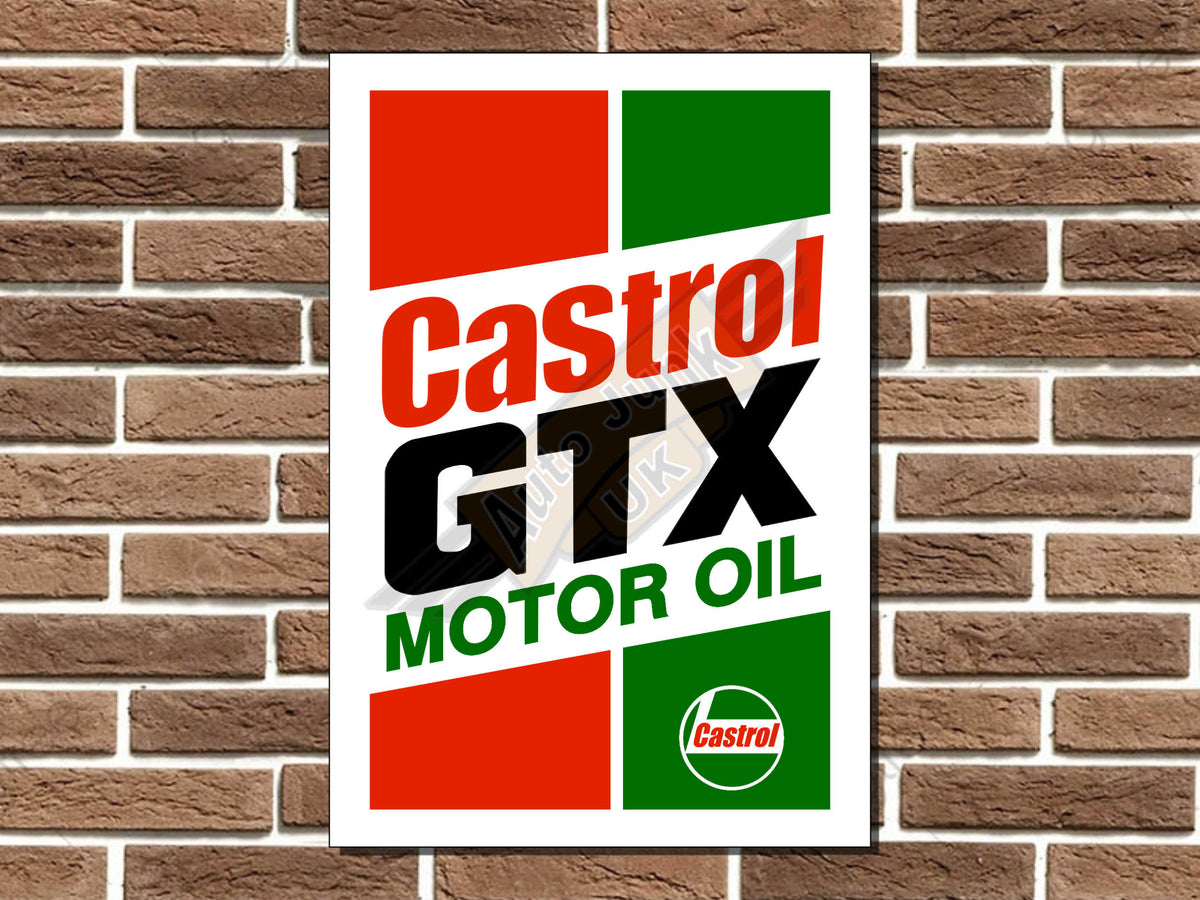Castrol GTX Motor Oil Metal Sign