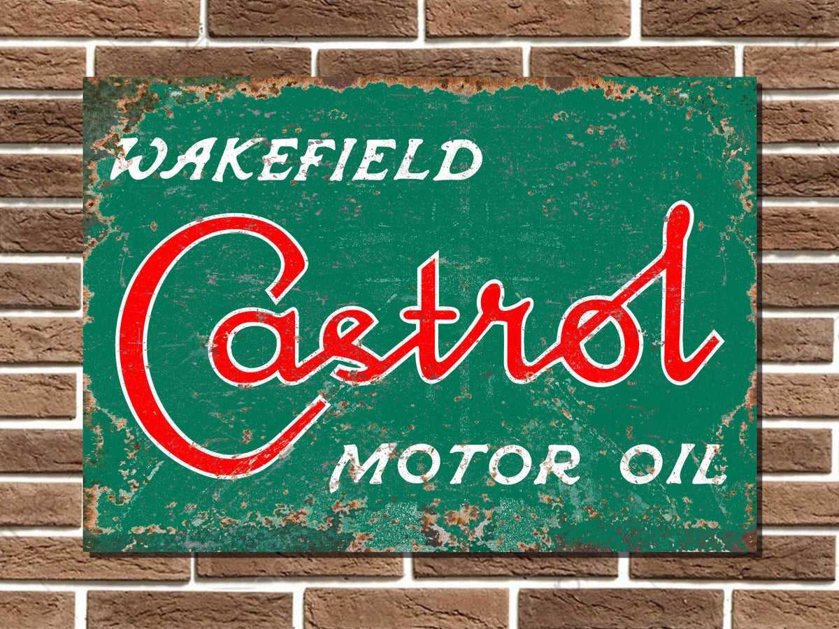Castrol Wakefield Motor Oil Metal Sign