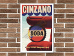 Cinzano Soda Metal Sign