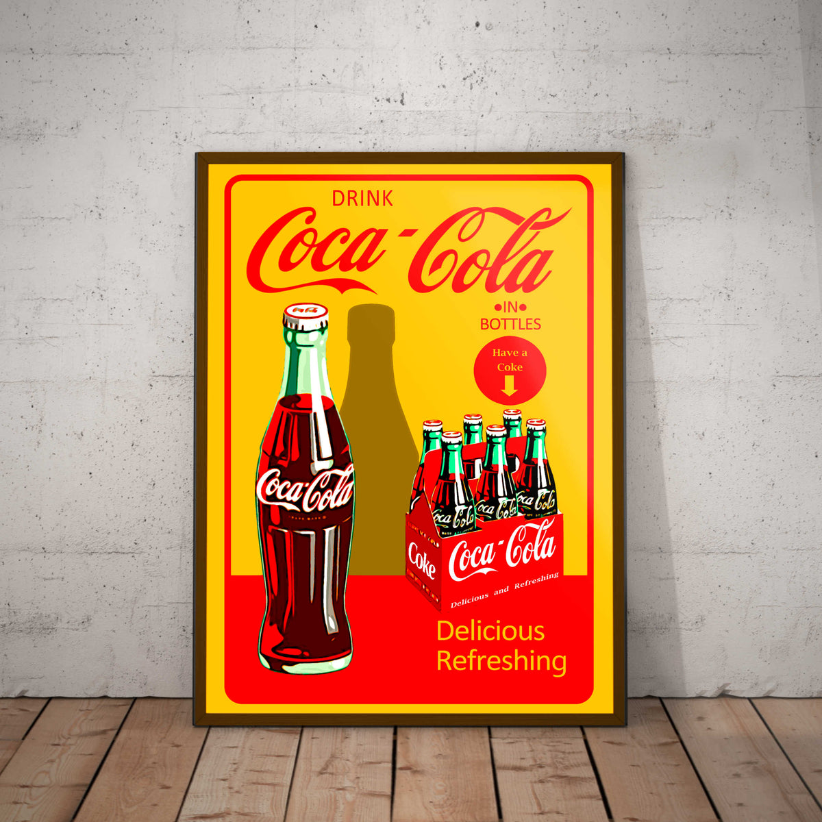 Coca Cola in Bottles Paper Poster