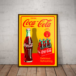 Coca Cola in Bottles Paper Poster