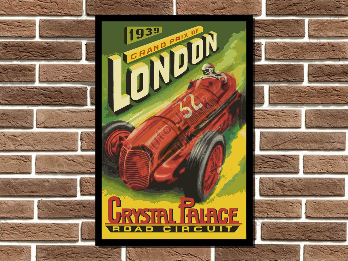 Crystal Palace London Grand Prix Metal Sign