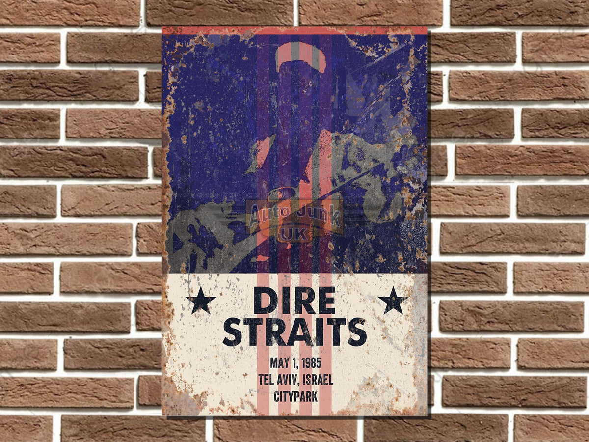 Dire Straits Tel Aviv Metal Poster Sign