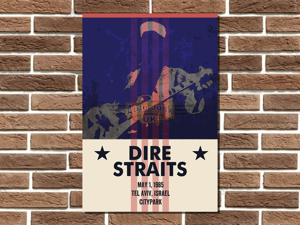 Dire Straits Tel Aviv Metal Poster Sign