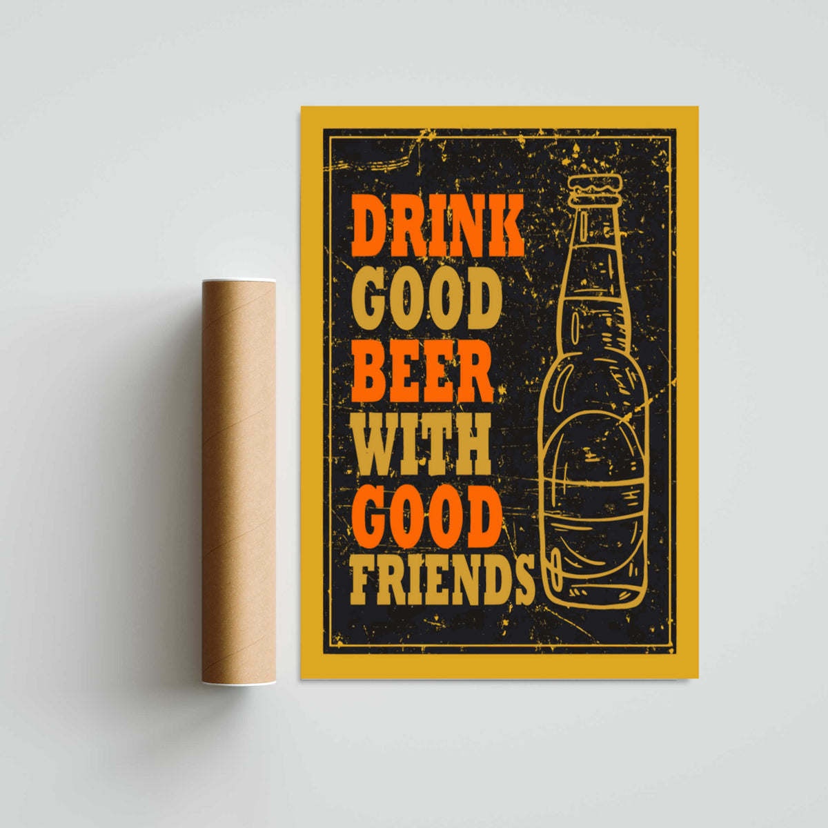 Drink Good Beer Paper Poster