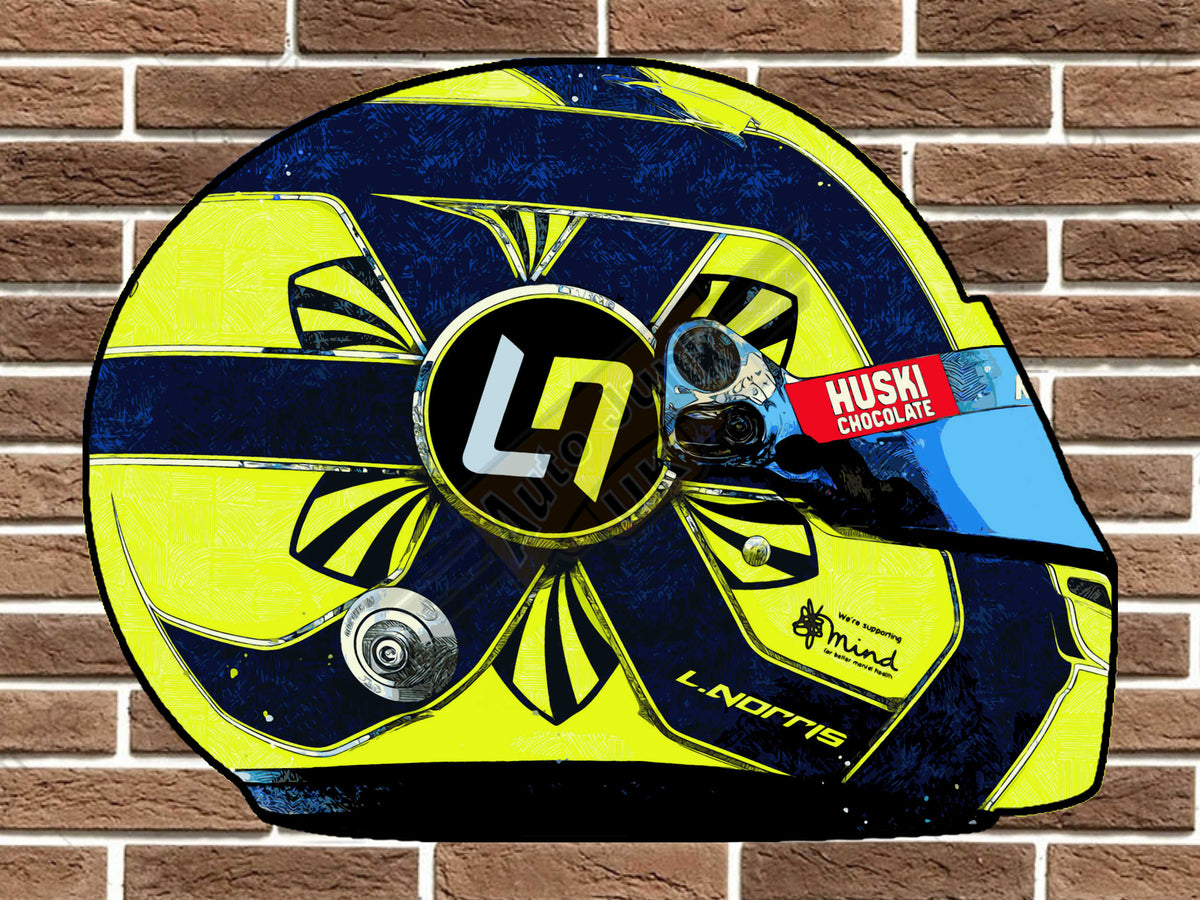 Lando Norris McLaren Replica Helmet Wall Plaque
