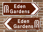 Eden Gardens Cricket Ground Metal Road Sign