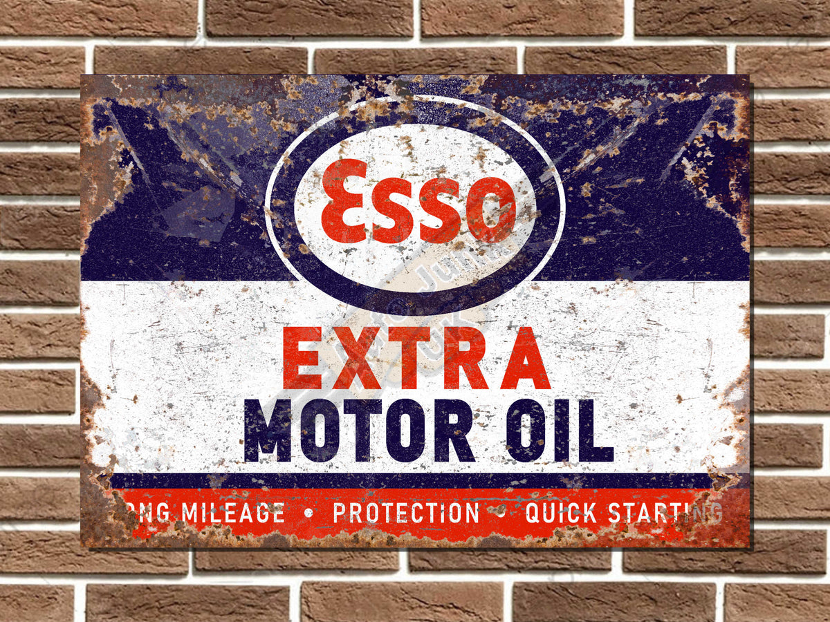 Esso Extra Motor Oil Metal Sign