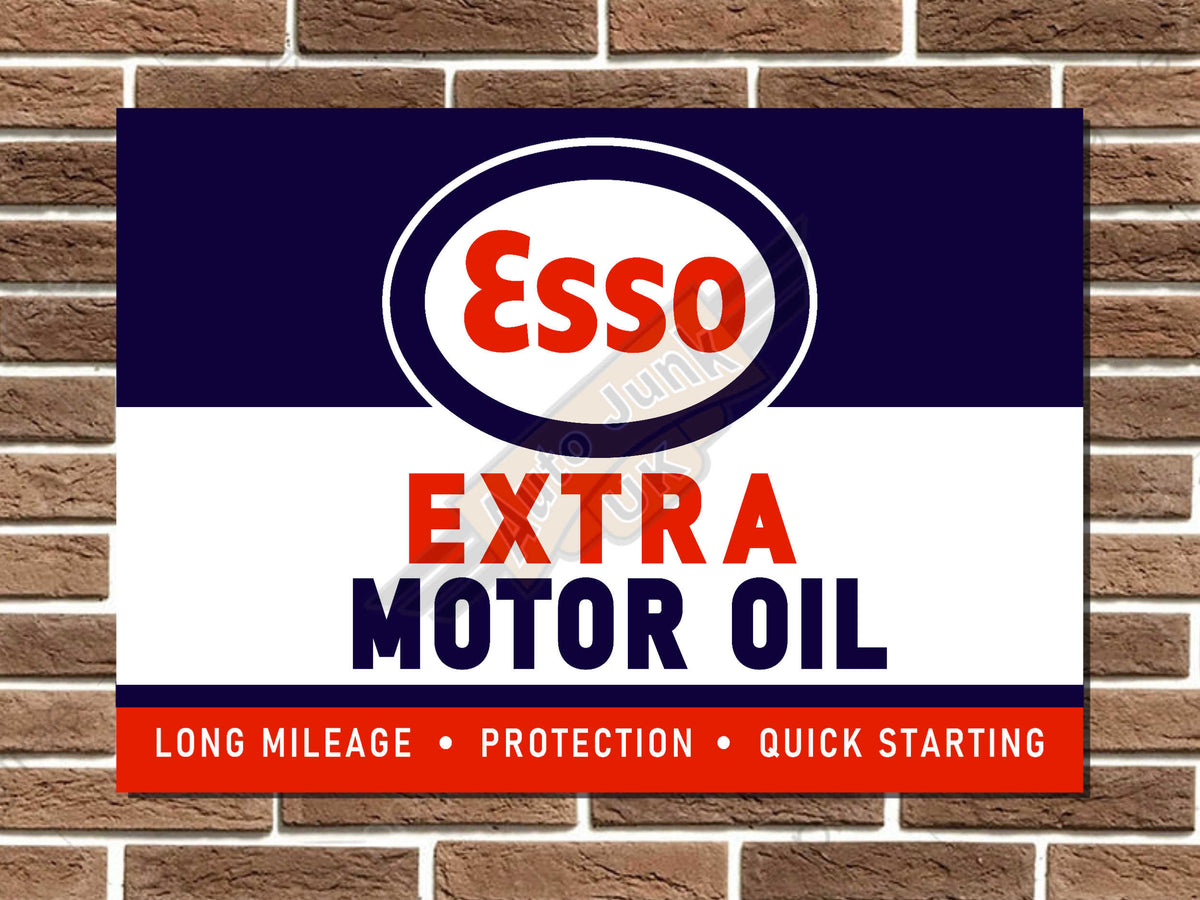 Esso Extra Motor Oil Metal Sign