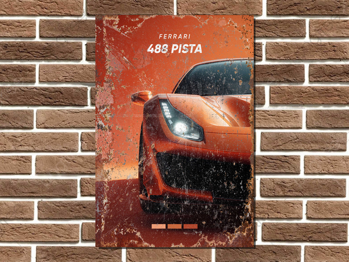 458 Pista Metal Poster Print