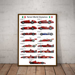Ferrari World Champions Paper Poster