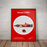 Ferrari F2004 Michael Schumacher Paper Poster