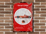 Michael Schumacher Ferrari F2004 Metal Sign