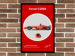 Michael Schumacher Ferrari F2004 Metal Sign
