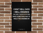 Enzo Ferrari Quote Metal Sign II
