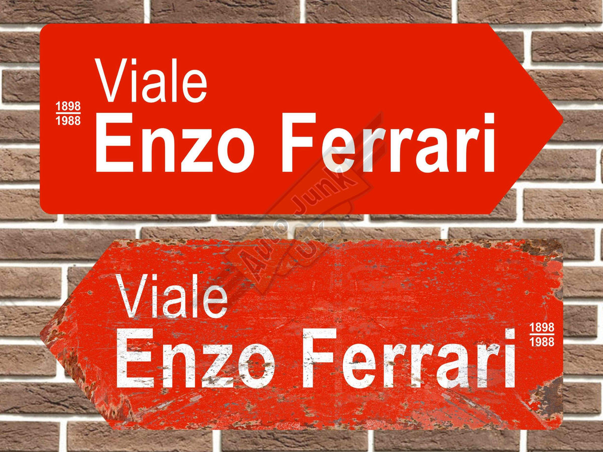 Viale Enzo Metal Road Sign *CLEARANCE ITEM*