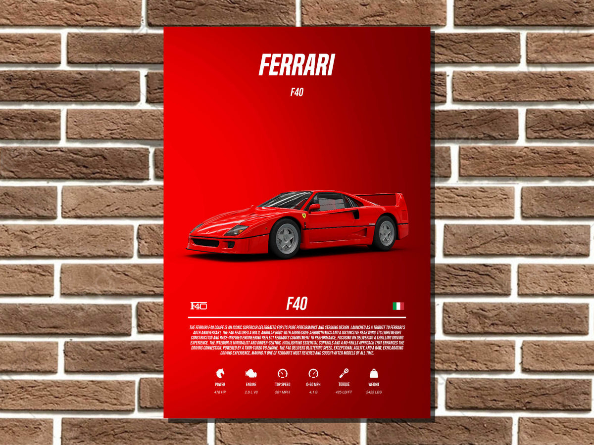 F40 Metal Poster Print