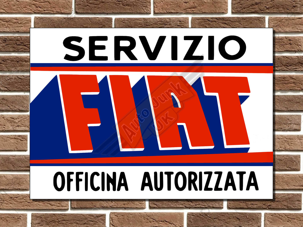 Fiat Service Metal Sign