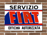 Fiat Service Metal Sign