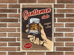 Gentleman Club Metal Sign